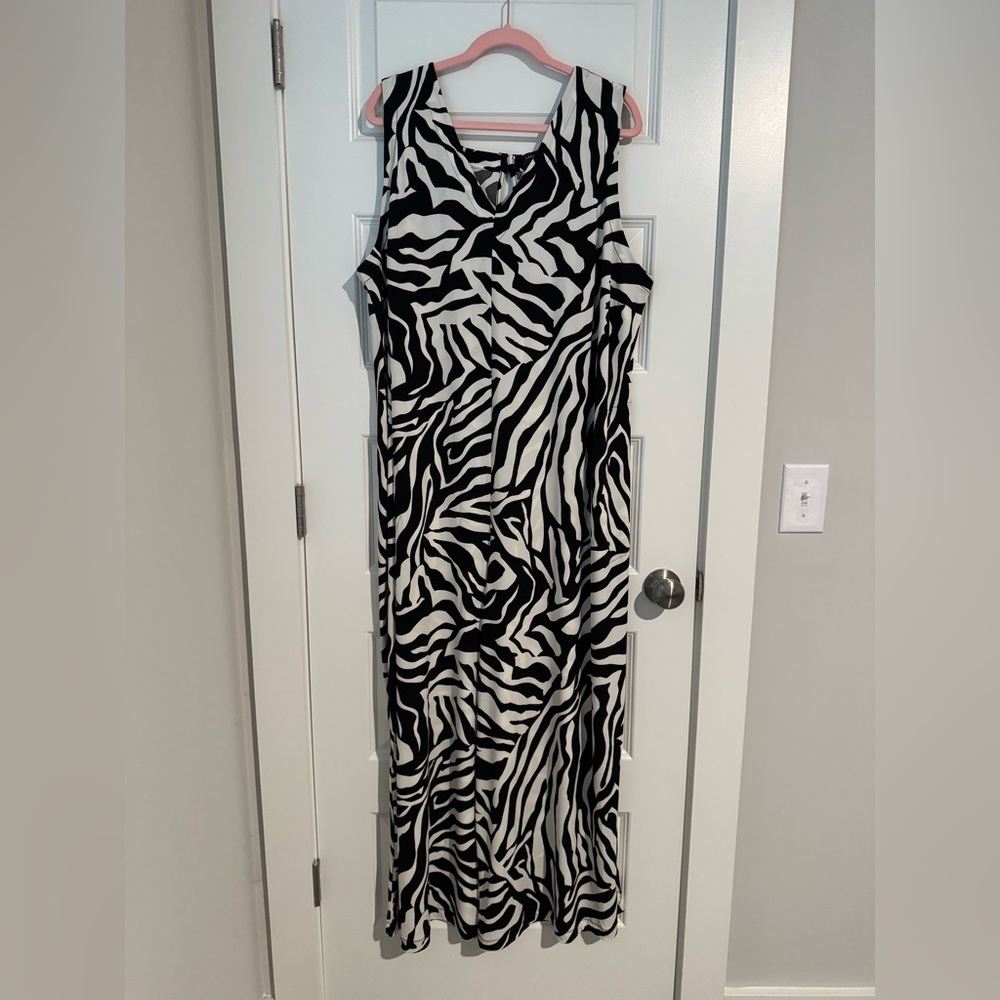 Lane Bryant Black and White Zebra Jumpsuit (NWOT)